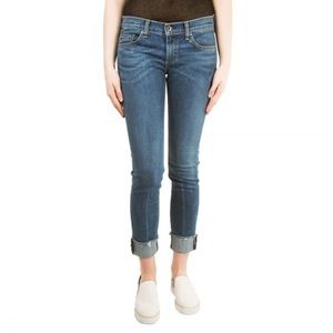 Rag & Bone Dre Jeans Raw Hem Medium Blue